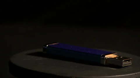 USB flash drive rotating Video stock 32659788