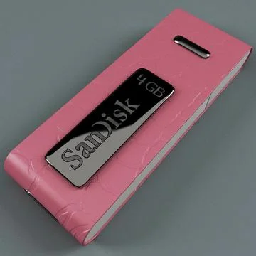 USB Flash Drive SanDisk 4Gb 3D Model
