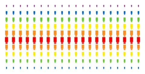 USB Flash Drive Shape Halftone Spectrum Effect Stock Illustration