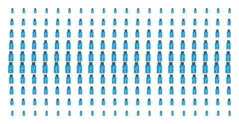 USB Flash Drive Shape Halftone Effect Stock Illustration