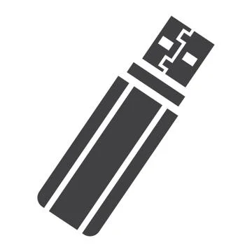 USB flash drive solid icon, device and hardware 스톡 일러스트