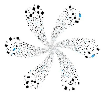 USB Flash Drive Spiral Flower Shape Stock Illustration