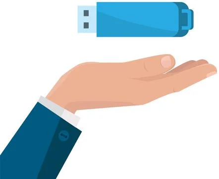Usb flash drive storage device that uses flash memory as medium and is connected Stock Illustration