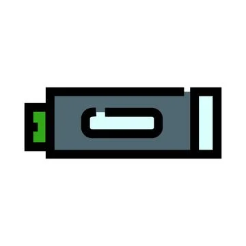 Usb flash drive transmitting data icon Stock Illustration
