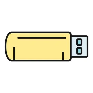 Usb flash drive transmitting data and digital information Stock Illustration