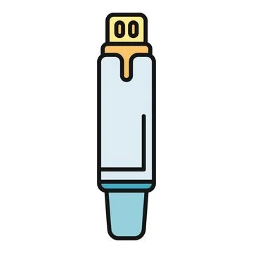 Usb flash drive transmitting data icon Stock Illustration