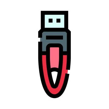 Usb flash drive transmitting digital data and memory Stock Illustration