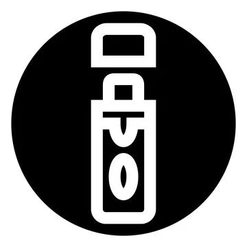 Usb flash drive transmitting digital data icon Stock Illustration
