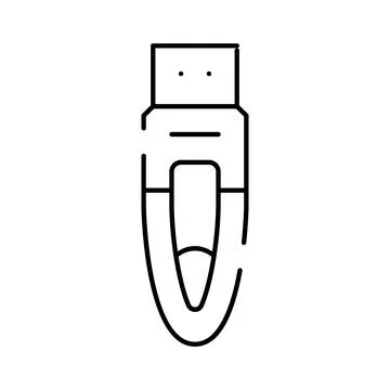 Usb flash drive transmitting digital data storage Stock Illustration