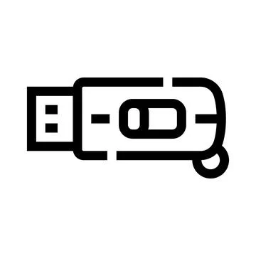 Usb flash drive transmitting digital data storage Stock Illustration
