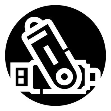 Usb flash drive transmitting digital data and information Stock Illustration