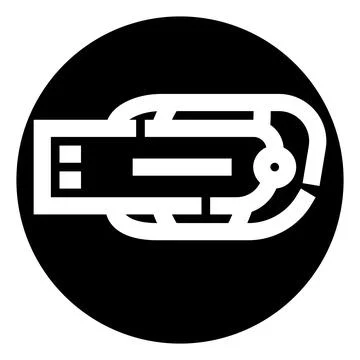 Usb flash drive transmitting digital data icon Stockillustratie