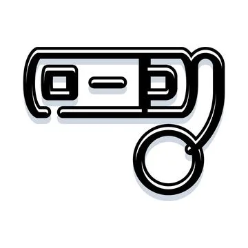 Usb flash drive transmitting digital data icon Stock Illustration