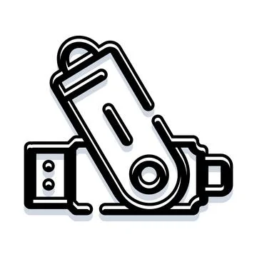 Usb flash drive transmitting digital data icon Stock Illustration