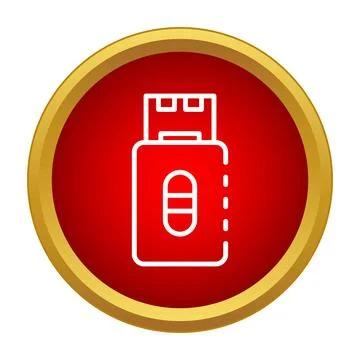 Usb flash drive transmitting digital data icon Stock Illustration