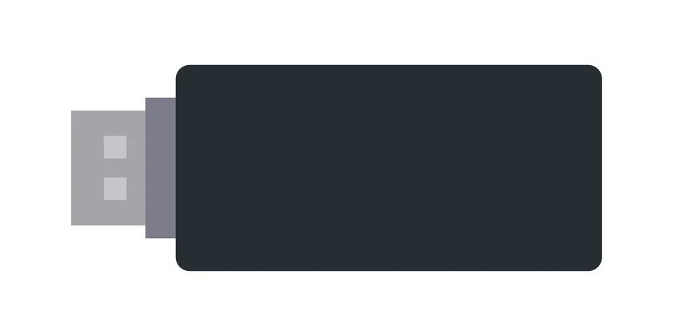 USB Flash Drive vector flat isolated Illustrazione stock