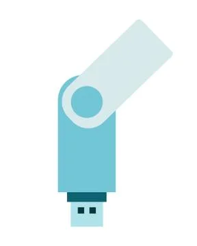 USB flash drive vector icon flat isolated Stock Illustration