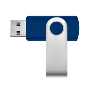 USB flash drive in vector.USB drive in vector.Vector model of USB Flash. Stock Illustration