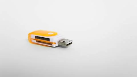Usb flash drive on white background Stock Photos