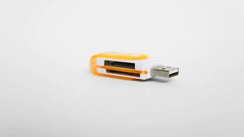 Usb flash drive on white background Stock Photos
