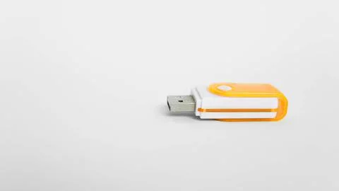 Usb flash drive on white background Stock Photos