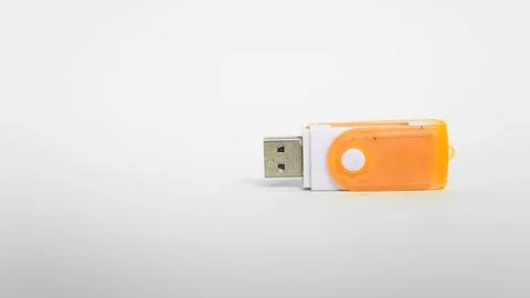 Usb flash drive on white background Stock Photos