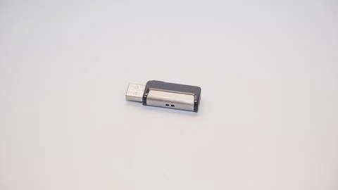 USB Flash Drive on a White Background Stock Photos