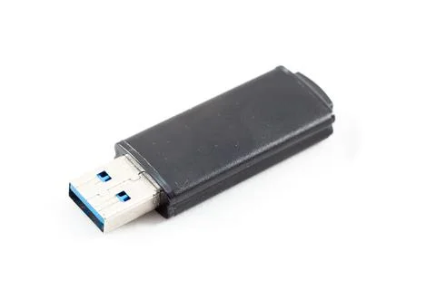 USB flash drive on a white background. Stock Photos