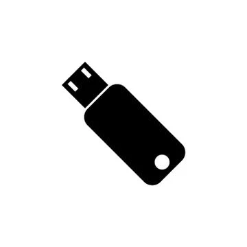 Usb flash driver icon. Simple glyph, flat vector of Technology icons for UI a Stock Illustration