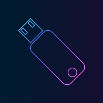 Usb flash driver nolan icon. Simple thin line, outline vector of Technology i Stock Illustration
