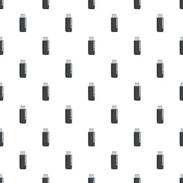 Usb flash drives forming seamless digital data storage pattern イラスト素材
