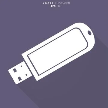 Usb flash drivo web icon Stock Illustration