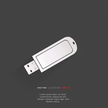Usb flash drivo web icon Stock Illustration
