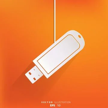 Usb flash drivo web icon Stock Illustration