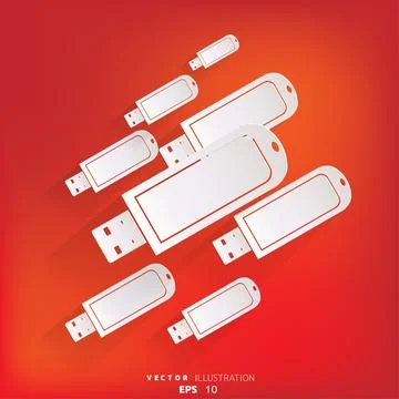 Usb flash drivo web icon Stock Illustration