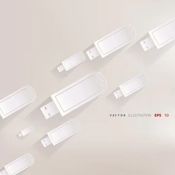Usb flash drivo web icon Stock Illustration