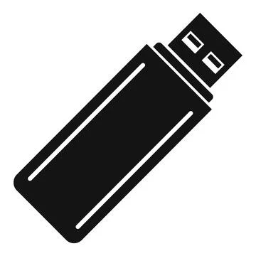 Usb flash icon, simple style Stock Illustration