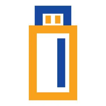 Usb Flash. Memory Card Vector Line Icon Stock Illustration