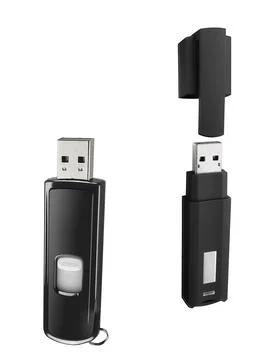 Usb flash memory isolated Stock Photos