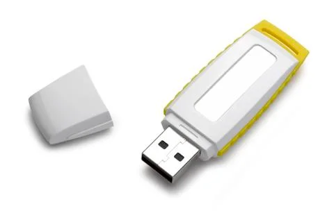 Usb flash memory isolated on the white background with clipping Stock Photos