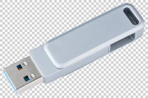 USB Flash memory stick. Swivel thumb drives for universal data storage Stock Photos