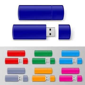 Usb flash set Stock Illustration