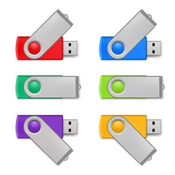 Usb flash set Stock Illustration
