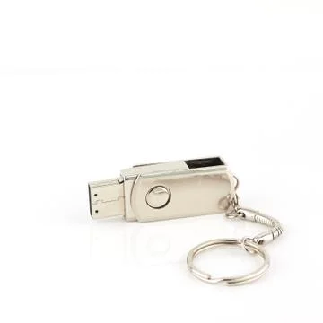 Usb flash storage drive on white backgroud Stock Photos
