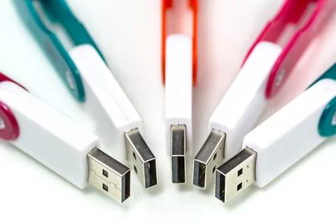 USB flash storage memory Stock Photos