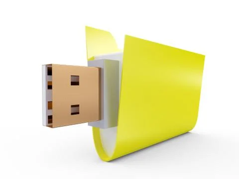 Usb folder Stock Illustration