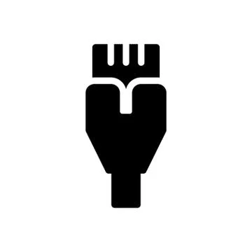 USB glyph flat icon Stock Illustration