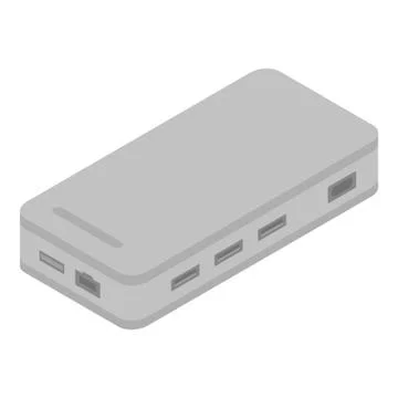 Usb hub icon, isometric style Stock Illustration