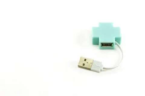 Usb hub on white background Stock Photos
