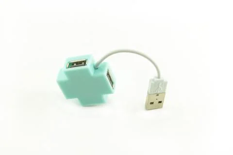 Usb hub on white background Stock Photos